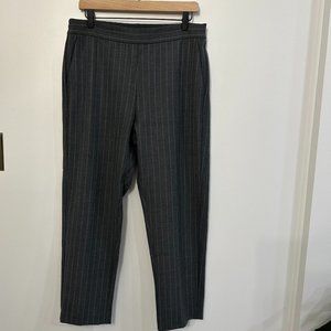NWOT Piazza Sempione Hilary Gray Pin Striped Work Pant